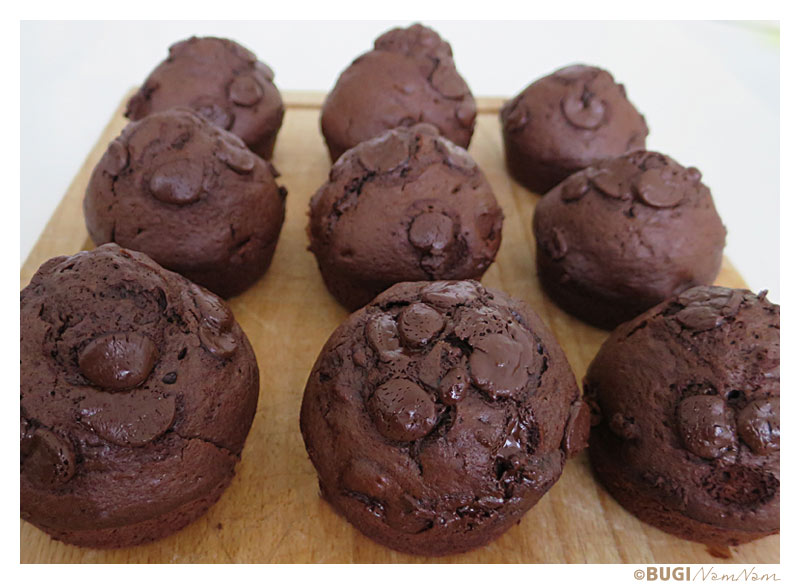 Dobbelte chokolade muffins